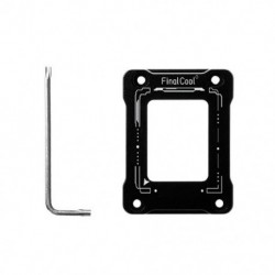 Fekete szín - FinalCool UK12 CNC alumíniumötvözet CPU hajlításkorrekciós rögzítőcsat keret csavarkulccsal LGA1700-BCF