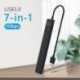 Szín: USB 3.0 - USB 2.0/3.0 HUB dokkolóadapter 7 portos, nagy sebességű USB 3.0 hub 1-7 több USB elosztó 5 Gbps USB