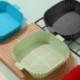 Piros szín - 21 cm-es légsütők sütő tepsi Sült csirke kosárszőnyeg AirFryer szilikon edény kerek Csere grillserpenyő