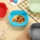 Piros szín - 21 cm-es légsütők sütő tepsi Sült csirke kosárszőnyeg AirFryer szilikon edény kerek Csere grillserpenyő