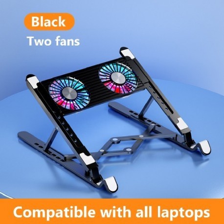 Szín: ABS 2 ventilátor - Laptop hűtőpárna 4 ventilátorral Összehajtható laptopállvány Macbook Pro notebook tartóhoz
