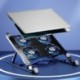 Szín: ABS 2 ventilátor - Laptop hűtőpárna 4 ventilátorral Összehajtható laptopállvány Macbook Pro notebook tartóhoz
