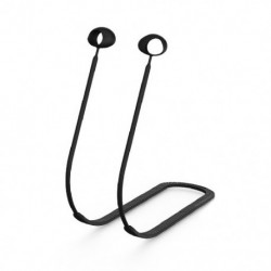 Szín: fekete szíj - Szilikon elvesztésgátló fülhallgató pánt Samsung Galaxy Buds 2 fejhallgató tartó kötél kábel