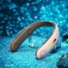 Szín: 4000 mAh rózsaszín - Hordozható akasztós nyakú ventilátor Penge nélküli ventilátor USB újratölthető némító
