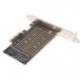 Szín: A - M.2 NVME–PCIE adapter M B kulcs NGFF SSD–PCI-E 3.0 X4 SATA bővítőkártya PCIE–M2/M.2 adapter M2–SATA PCIe