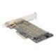 Szín: A - M.2 NVME–PCIE adapter M B kulcs NGFF SSD–PCI-E 3.0 X4 SATA bővítőkártya PCIE–M2/M.2 adapter M2–SATA PCIe