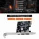 1 készlet PCI-e 1X IEEE 1394A 4 portos (3 1) Firewire kártyaadapter 1394 A PCIe 6 tűs és 4 tűs IEEE 1394 kábellel asztali
