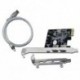 1 készlet PCI-e 1X IEEE 1394A 4 portos (3 1) Firewire kártyaadapter 1394 A PCIe 6 tűs és 4 tűs IEEE 1394 kábellel asztali