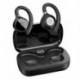 Fekete szín - Vezeték nélküli sportfutó fejhallgató Bluetooth 5.3 fülhallgató HiFi sztereó basszus nyitott fül TWS