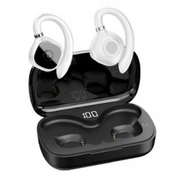 Fehér szín - Vezeték nélküli sportfutó fejhallgató Bluetooth 5.3 fülhallgató HiFi sztereó basszus nyitott fül TWS