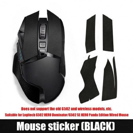 Fekete szín - Logitech G502 egérhez, csúszásgátló matrica, légáteresztő, kényelmes, izzadságálló Ultravékony
