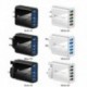 Szín: EU dugó fekete - 48 W-os USB töltő gyorstöltő 5 portos USB mobiltelefon töltő iPhone 12 13 Max készülékhez