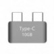 Kettős Type-C rövid hosszabbító USB C Thunderbolt 3 dugaszolható bővítő adapter csatlakozó USB hubok 5K videó MacBook