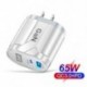 Szín: EU fehér - 65 W GaN töltő Macbook QC 3.0 PD 3.0 gyorstöltő USB Type C gyorstöltő iPhone 13 12 Pro Max Xiaomi