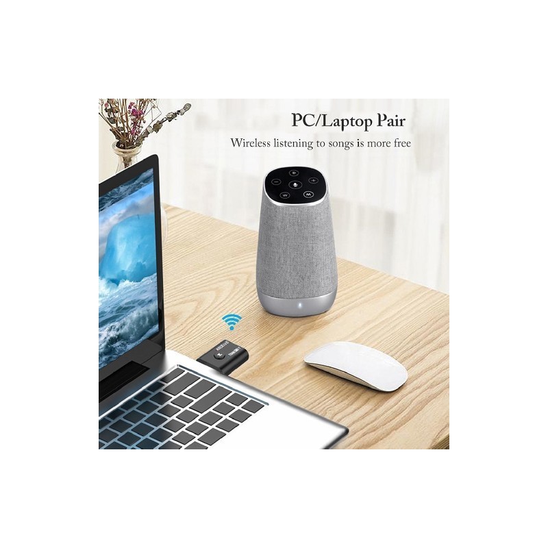 2 az 1ben USB vezeték nélküli Bluetooth 5.0 adóvevő EDR adapter 3,5