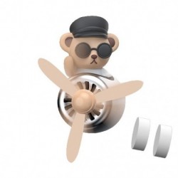 Szín neve: B - Autós légfrissítő Cartoon Bear Pilot forgó propeller kimeneti illat illat stílusban szellőző, autó