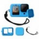 Szín: kék - Puha szilikon tok GoPro Hero 10 9 fekete védőburkolatú hüvely ház tok zsinórral a Go Pro Hero 9 10