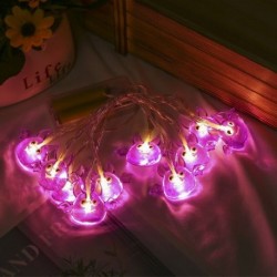 Szín: E - 1,5 m 10 LED Halloween LED koponya fény tök szellem denevér csontváz Led fényfüzér akasztó horror dísz