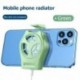 Szín: kék - Mini mobiltelefon hűtőventillátor radiátor Turbo Hurricane Game Cooler Mobiltelefon Cool hűtőborda iPhone