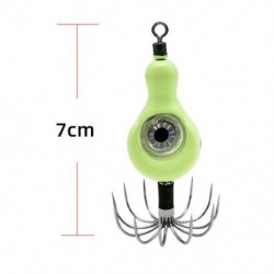 Szín: A - 60 g ragyogó, fényes mesterséges csali tintahalcsiga horoggal Élethű szimulációs horgászcsalik. Világos LED