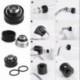 Piros szín - 14 mm-es keménycsöves, meghosszabbított G1/4 2pontos menetes merev cső-kompressziós szerelvények PC