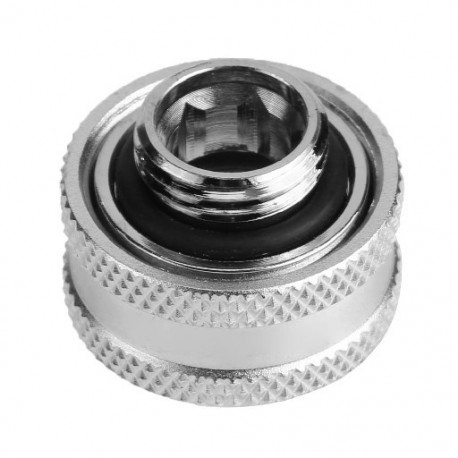 Szín: ezüst - 14 mm-es keménycsöves, meghosszabbított G1/4 2pontos menetes merev cső-kompressziós szerelvények PC