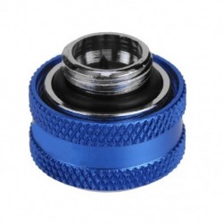 Szín: kék - 14 mm-es keménycsöves, meghosszabbított G1/4 2pontos menetes merev cső-kompressziós szerelvények PC