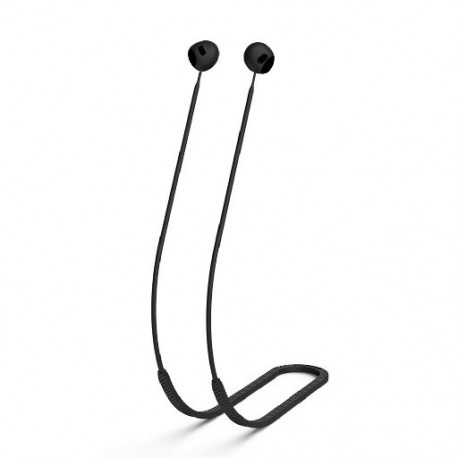 Fekete szín - Elveszett szilikon fülhallgató kötéltartó kábel a Beats Fit Pro vezeték nélküli fejhallgató nyakszíj