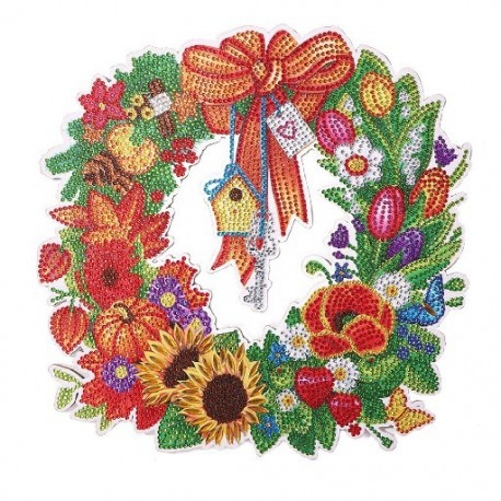 Szín: HH002 - 5D barkácsolás gyémántfestés kristály koszorú készletek mozaik művészet kézművesség karácsonyi