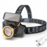 XPE LED-es fényszóró-érzékelős fényszóró 18650 elemes elemlámpával, napelemes   USB újratölthető vízálló