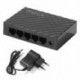 Szín: EU csatlakozó - 5 portos Gigabit Switch 10/100/1000 Mbps RJ45 asztali Ethernet hálózati kapcsoló Gyors LAN kapcsoló