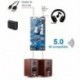 Fekete szín - 2X50W Bluetooth 5.0 teljesítményerősítő, D osztályú audio HiFi sztereó vezeték nélküli zenelejátszó
