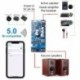 Szín: kék - 2X50W Bluetooth 5.0 teljesítményerősítő, D osztályú audio HiFi sztereó vezeték nélküli zenelejátszó