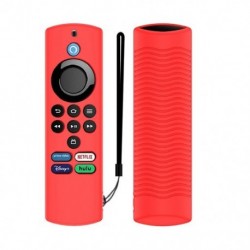 Piros szín - Szilikon védőburkolat az Amazon Fire TV Stick Lite Alexa Voice Remote Lite 2. generációs ütésálló