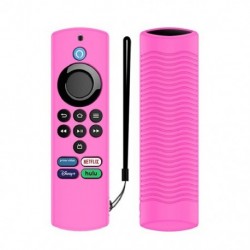 Szín: Rose Red - Szilikon védőburkolat az Amazon Fire TV Stick Lite Alexa Voice Remote Lite 2. generációs ütésálló