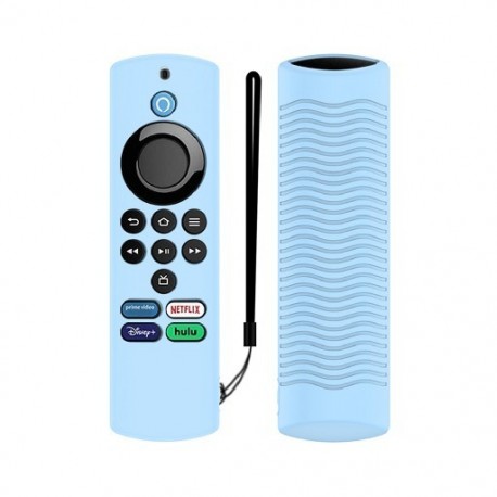 Szín: Retro kék - Szilikon védőburkolat az Amazon Fire TV Stick Lite Alexa Voice Remote Lite 2. generációs ütésálló