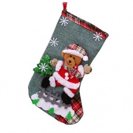 Szín: 05 - 2022 újévi karácsonyi harisnya zokni karácsonyi ajándék édességtáska otthon Navidad lógó zokni vászon