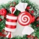 Szín: D - 32 cm-es nagy cukorka medál karácsonyi díszek piros-fehérre festett arany party dekoráció karácsonyfa függő