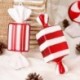 Szín: D - 32 cm-es nagy cukorka medál karácsonyi díszek piros-fehérre festett arany party dekoráció karácsonyfa függő