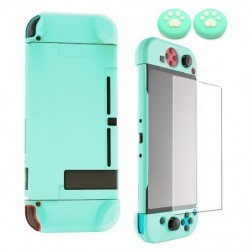 Szín: C - Rózsaszín dokkolható védőtok Nintendo Switch Joy-Con kontrollerhez kemény tok Shell színes fedőüveg