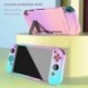Szín: H - Rózsaszín dokkolható védőtok Nintendo Switch Joy-Con kontrollerhez kemény tok Shell színes fedőüveg