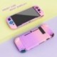 Szín: H - Rózsaszín dokkolható védőtok Nintendo Switch Joy-Con kontrollerhez kemény tok Shell színes fedőüveg