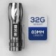 LED zseblámpa USB újratölthető zseblámpa G3 lámpamagos, nagy teljesítményű, 3 üzemmódú vízálló hordozható