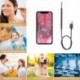 Fekete szín - Smart Visual Ear Cleaner USB fültisztító eszköz Endoszkóp kanál fülpiszkáló mini kamera fülszedő