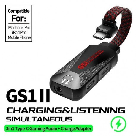 GS1 nagy felbontású mobil játék hangkártya C típusú PD QC gyorstöltés 3 az 1-ben mobiltelefon PUBG játék hangkártya