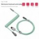 Szín: zöld - Type-C USB 1,8M mechanikus billentyűzet tekercses kábelhuzal Type-C-USB kábel Spirális légi közlekedési