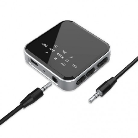 2 az 1-ben HiFi Bluetooth 5.2 adó-vevő Vezeték nélküli 3,5 mm-es AUX optikai AptX LL HD adapter kihangosító alacsony