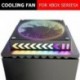 Porálló burkolat fém hálós ventilátor külső hűtőrendszer felső hűtőventilátor Xbox Series X-hez RGB LED lámpával