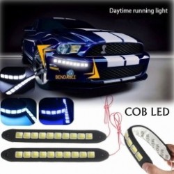 1db 10 LED COB rugalmas szilikon nappali menetfény ködlámpák lámpa fehér