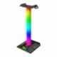 Szín: H - 2db RGB fejhallgató állvány LED szalag fényzene hangvezérlés hangszedő ritmus környezeti atmoszféra lámpa